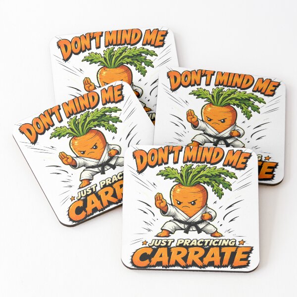 Item preview, Funny Carrate Karate Carrot Comic Cartoon Design designed and sold by Nano-Threads.