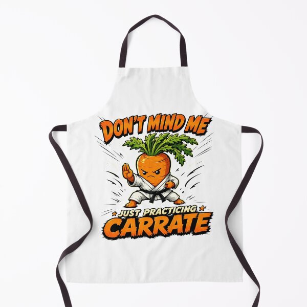 Item preview, Funny Carrate Karate Carrot Comic Cartoon Design designed and sold by Nano-Threads.