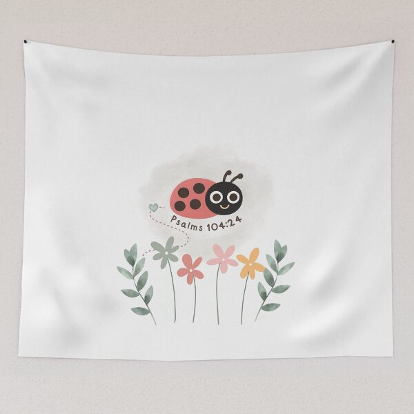 Item preview, Aesthetic Cute Ladybug Creation - Psalms 104:24 Cozy Vibes designed and sold by N-STUDIOLAB.