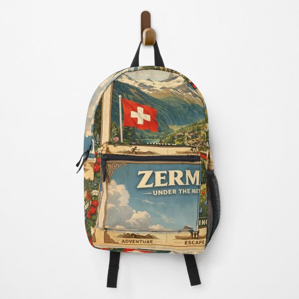 Item preview, Zermatt Switzerland Alpine Travel Art Scenic Mountain Landscape designed and sold by ElartedeNoel.