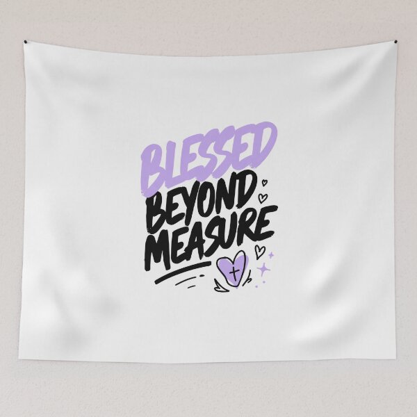 Item preview, Blessed Beyond Measure Christian Gratitude Art designed and sold by IslandTyped.