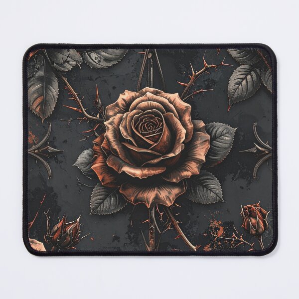 Item preview, Gothic Rose Black Copper Bronze Victorian Seamless Pattern designed and sold by Grainwork.