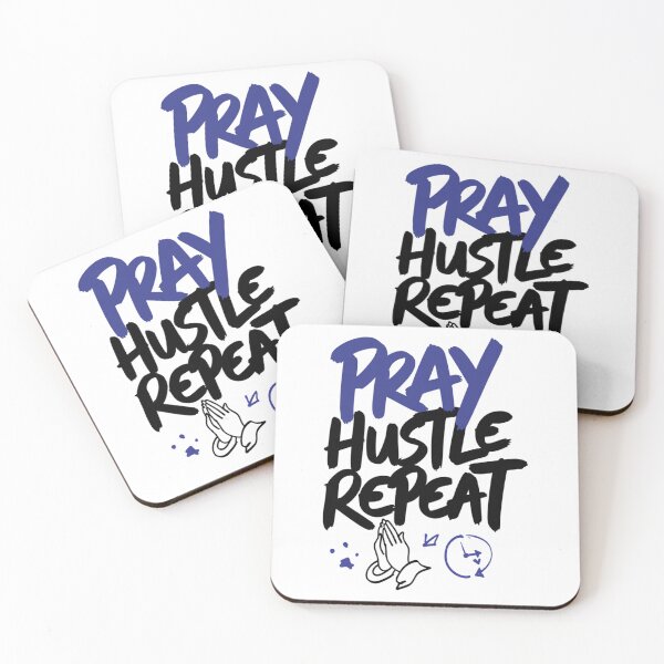 Item preview, Pray Hustle Repeat Christian Motivation Art designed and sold by IslandTyped.
