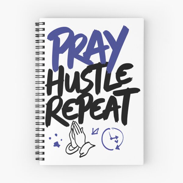 Item preview, Pray Hustle Repeat Christian Motivation Art designed and sold by IslandTyped.
