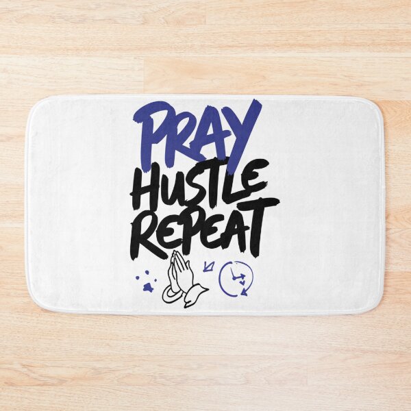 Item preview, Pray Hustle Repeat Christian Motivation Art designed and sold by IslandTyped.
