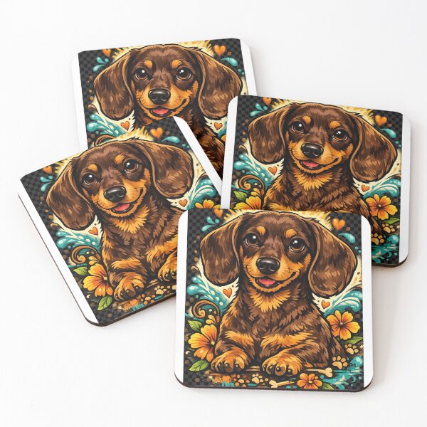 Item preview, Rolo the chocolate tan miniature dachshund  designed and sold by Stephen Chambers.