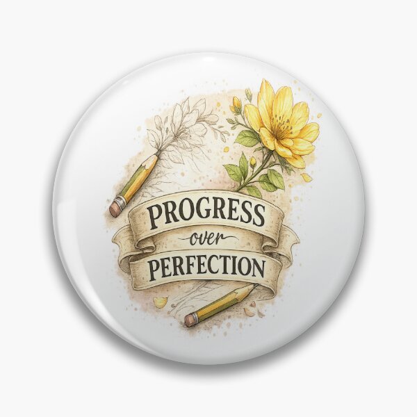 Item preview, Progress Over Perfection Motivational Design designed and sold by Open-Canvas.