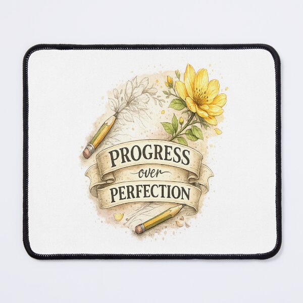 Item preview, Progress Over Perfection Motivational Design designed and sold by Open-Canvas.
