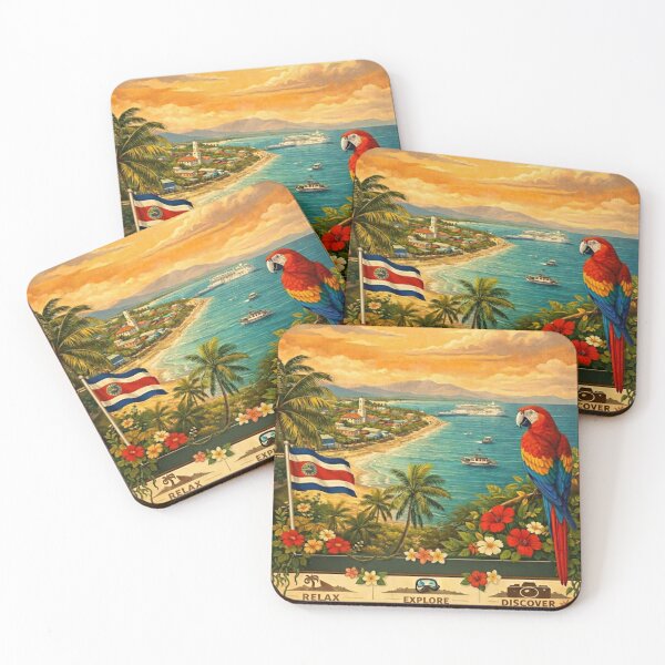 Item preview, Puntarenas Costa Rica Tropical Beach Travel Art Coastal Paradise designed and sold by ElartedeNoel.