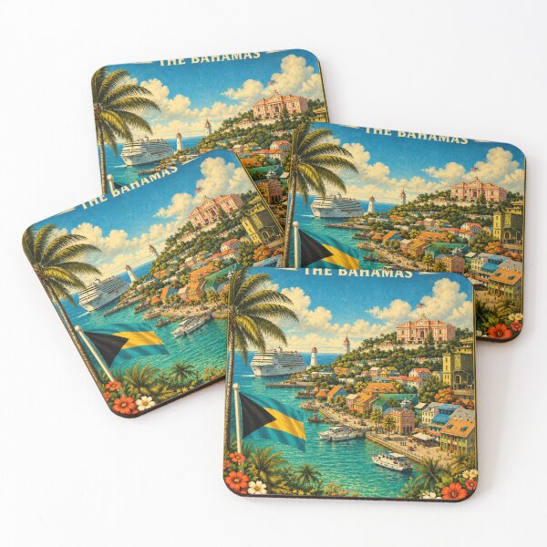 Item preview, Nassau Bahamas Tropical Island Travel Art Caribbean Paradise designed and sold by ElartedeNoel.