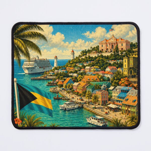 Item preview, Nassau Bahamas Tropical Island Travel Art Caribbean Paradise designed and sold by ElartedeNoel.