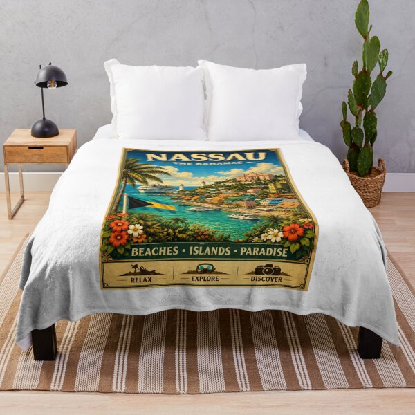 Item preview, Nassau Bahamas Tropical Island Travel Art Caribbean Paradise designed and sold by ElartedeNoel.