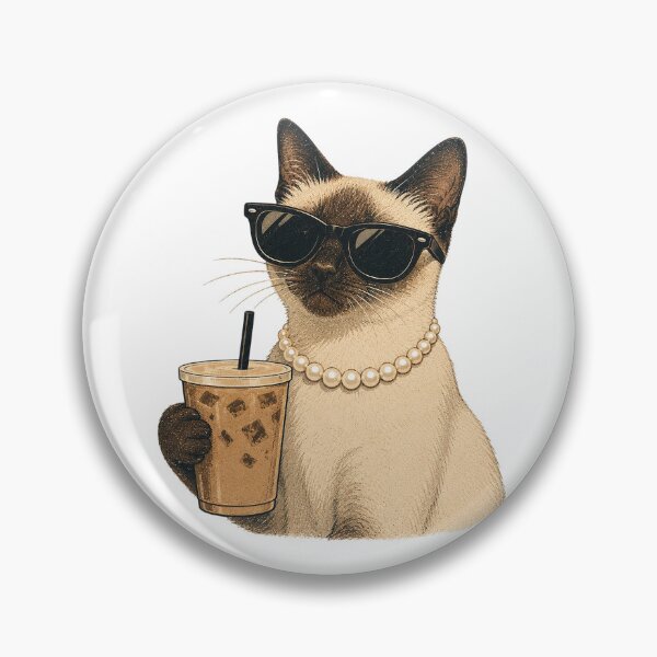 Item preview, Cool Siamese Cat Coffee Lover Design designed and sold by BrandyandBeyond.