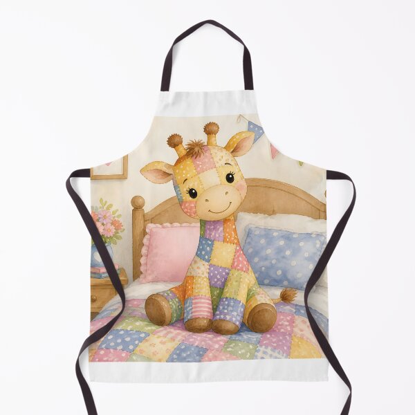 Item preview, Patchwork Giraffe on Cozy Bed designed and sold by Shelley Loewnau-Jones Studio.