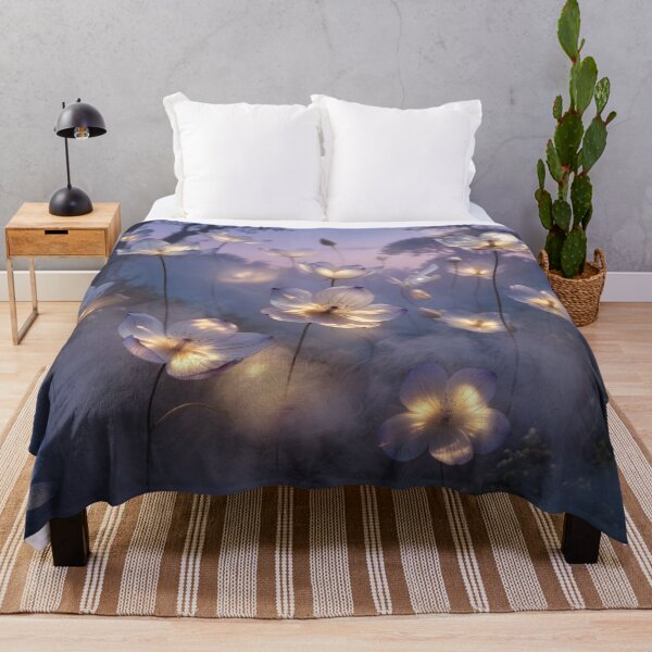 Item preview, Glowing Magical Flowers in Misty Forest designed and sold by IntelliMindDesigns.