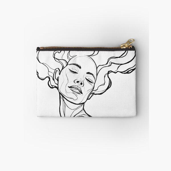Item preview, Aesthetic Woman Line Art Flowing Hair designed and sold by PrimePrintLab.