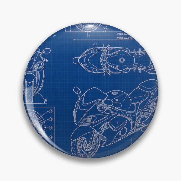 Item preview, Suzuki Hayabusa Motorcycle Blueprint Technical Drawing designed and sold by kanjxtan.