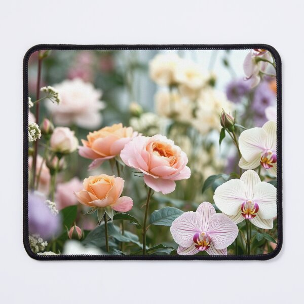 Item preview, Pastel Roses and Orchids Garden designed and sold by IntelliMindDesigns.