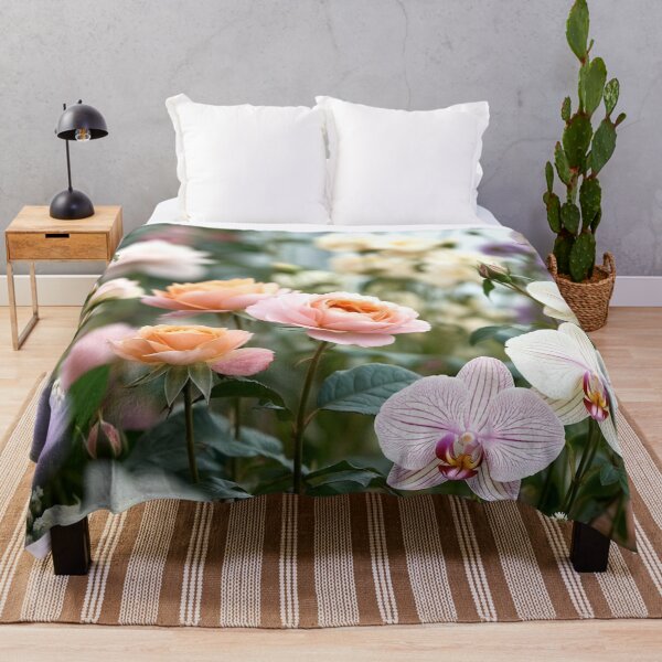 Item preview, Pastel Roses and Orchids Garden designed and sold by IntelliMindDesigns.