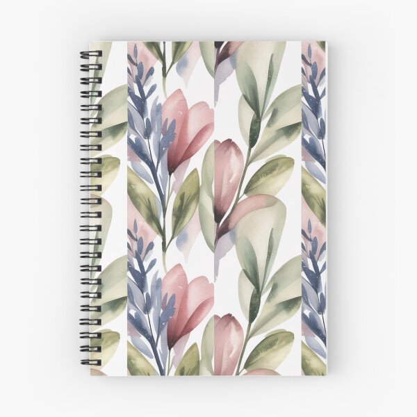 Item preview, Delicate Watercolour Floral Pattern | Soft Pink Tulips & Green Leaves Seamless Repeat designed and sold by Midnight Veil Designs.