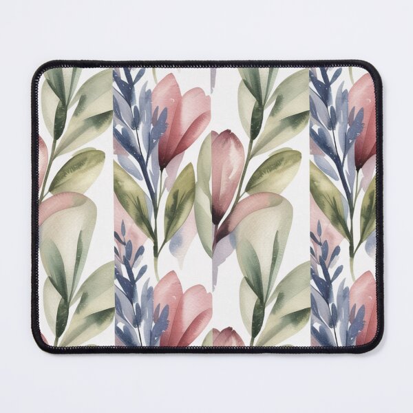 Item preview, Delicate Watercolour Floral Pattern | Soft Pink Tulips & Green Leaves Seamless Repeat designed and sold by Midnight Veil Designs.