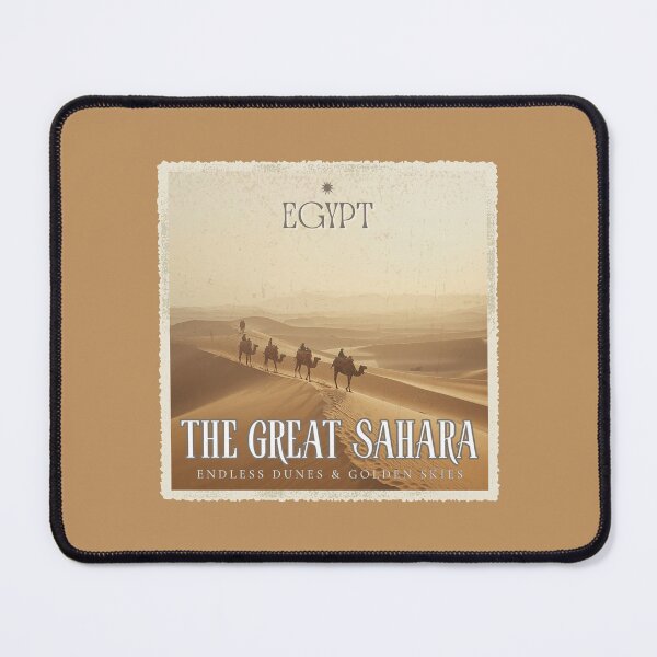 Item preview, Vintage Egypt The Great Sahara Desert Travel Poster designed and sold by KaBaRen.