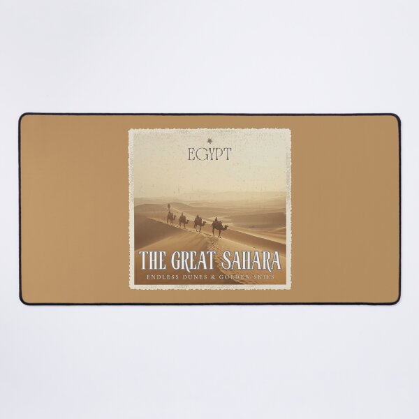 Item preview, Vintage Egypt The Great Sahara Desert Travel Poster designed and sold by KaBaRen.