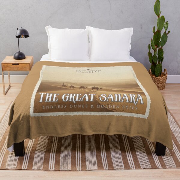 Item preview, Vintage Egypt The Great Sahara Desert Travel Poster designed and sold by KaBaRen.