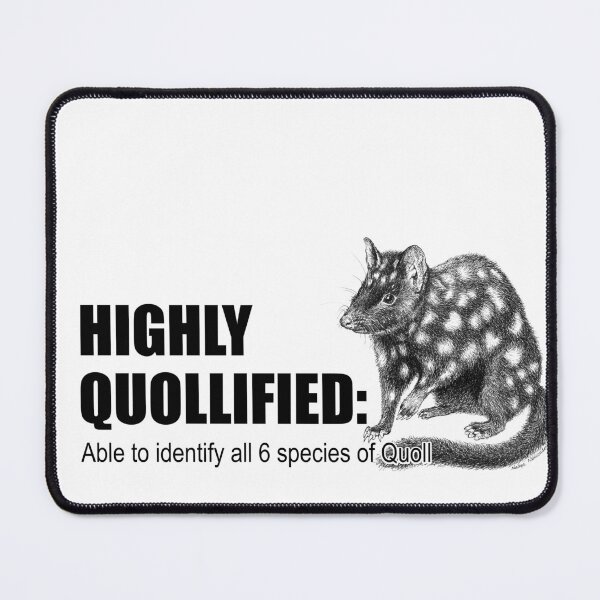 Item preview, Highly QUOLLified - 6 species of Quoll - Eastern Quoll artwork for LIGHT backgrounds designed and sold by Nadya Neklioudova.