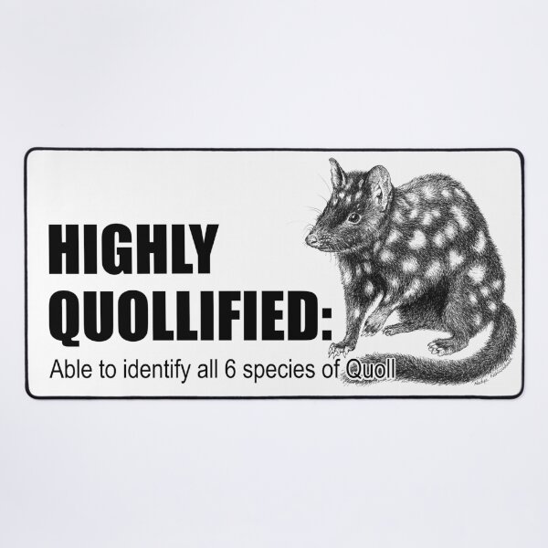 Item preview, Highly QUOLLified - 6 species of Quoll - Eastern Quoll artwork for LIGHT backgrounds designed and sold by Nadya Neklioudova.