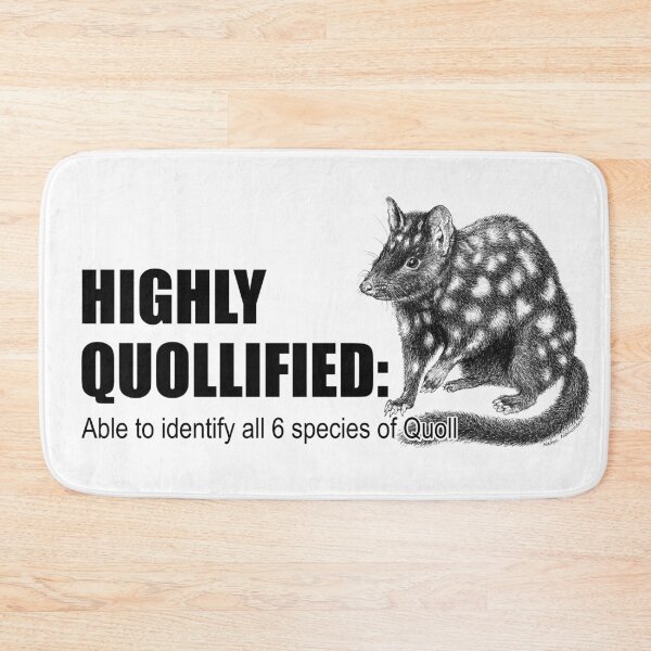 Item preview, Highly QUOLLified - 6 species of Quoll - Eastern Quoll artwork for LIGHT backgrounds designed and sold by Nadya Neklioudova.