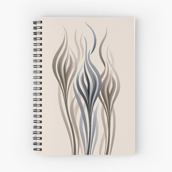 Item preview, Minimalist Organic Abstract Flames in Neutral Tones designed and sold by SlowRegardArt.