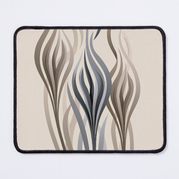 Item preview, Minimalist Organic Abstract Flames in Neutral Tones designed and sold by SlowRegardArt.