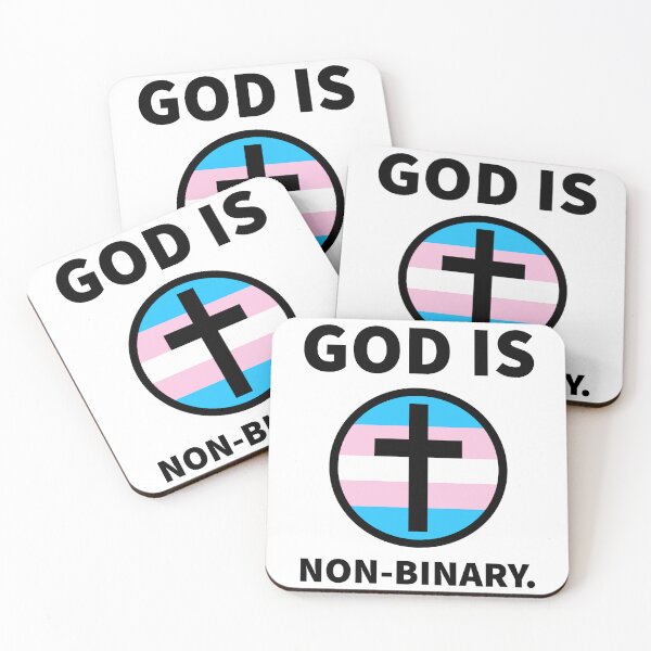 Item preview, God is non-binary.  designed and sold by Rachel the Artist .