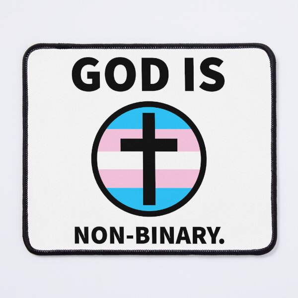 Item preview, God is non-binary.  designed and sold by Rachel the Artist .