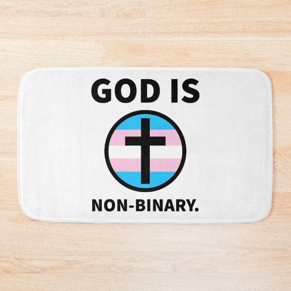 Item preview, God is non-binary.  designed and sold by Rachel the Artist .