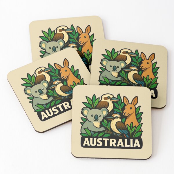 Item preview, Australia Wildlife - Koala, Kookaburra & Kangaroo designed and sold by Myra365Art.