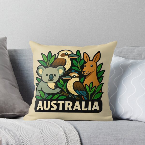 Item preview, Australia Wildlife - Koala, Kookaburra & Kangaroo designed and sold by Myra365Art.