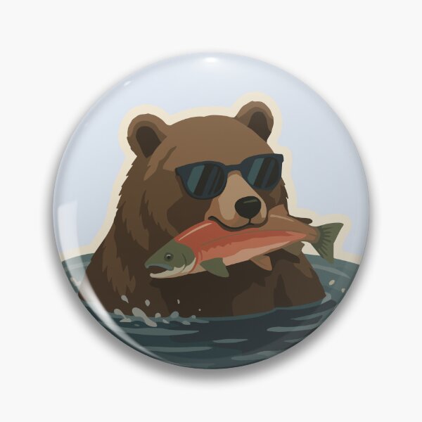 Item preview, Cool Grizzly Bear Catching Salmon designed and sold by American Spirit.