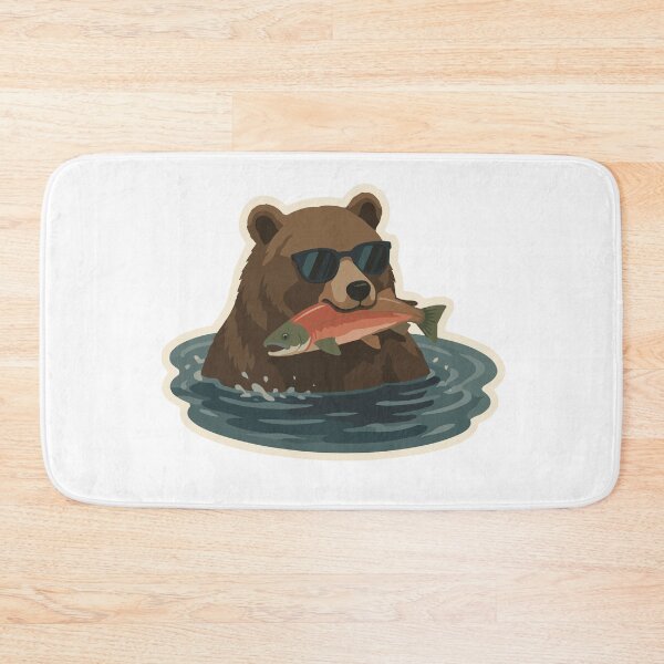 Item preview, Cool Grizzly Bear Catching Salmon designed and sold by American Spirit.
