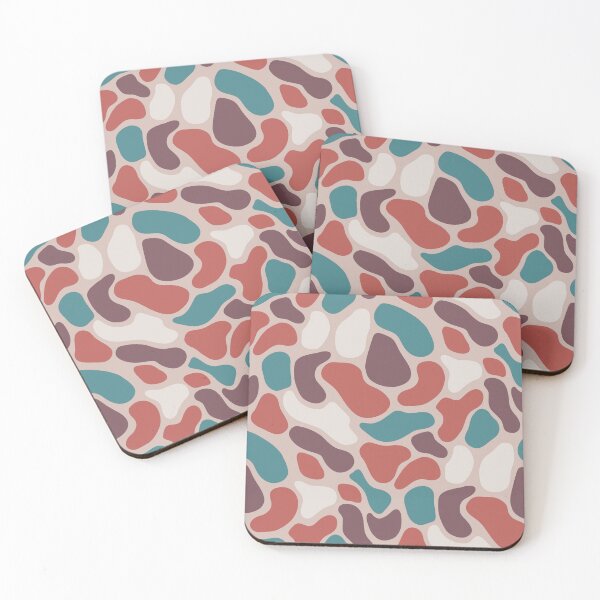 Item preview, Retro Camo (red teal maroon white) designed and sold by Doodloom.