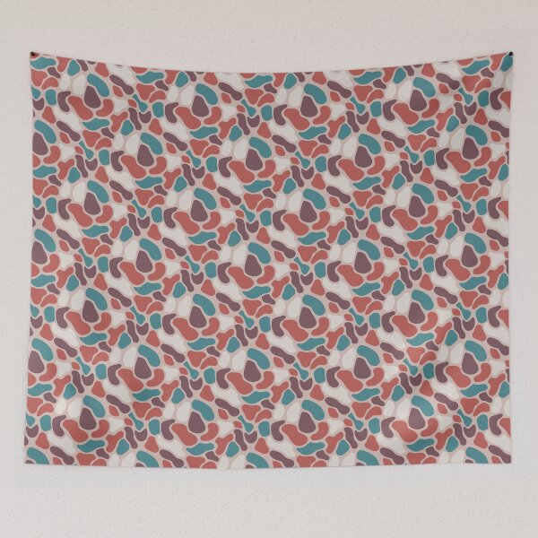 Item preview, Retro Camo (red teal maroon white) designed and sold by Doodloom.