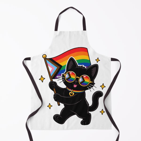 Item preview, Feline Pride Flag LGBTQIA+ Progressive Black Cat designed and sold by ArtMassive.
