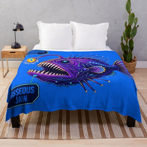 Item preview, Bioluminescent Anglerfish Technical Schematic Diagram designed and sold by MarVan-Prints.