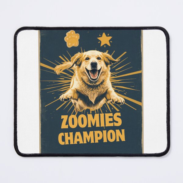 Item preview, Zoomies Champion Funny Retro Dog Design designed and sold by jojodebondy.