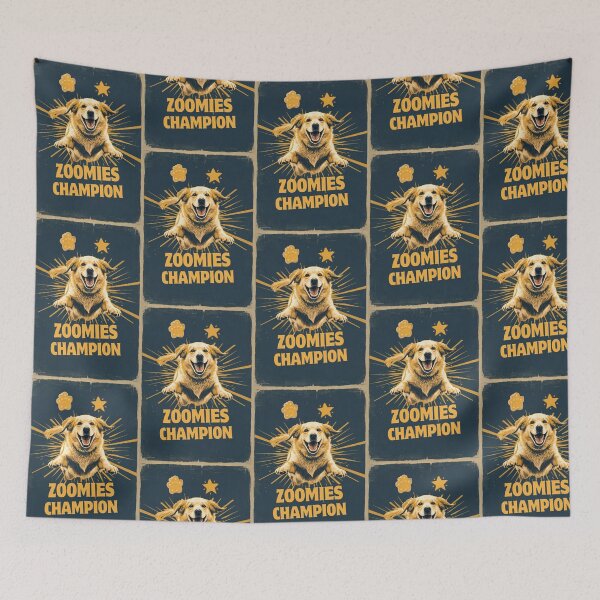 Item preview, Zoomies Champion Funny Retro Dog Design designed and sold by jojodebondy.