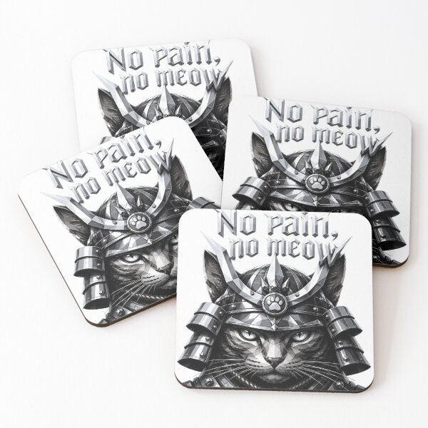 Item preview, Metallic Japanese Samurai Cat designed and sold by MonGabon.