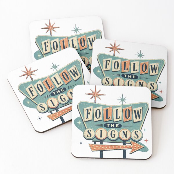 Item preview, Follow The Signs | Retro Roadside Motel Sign Graphic Tee designed and sold by Rewind Society.