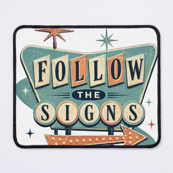Item preview, Follow The Signs | Retro Roadside Motel Sign Graphic Tee designed and sold by AOAinc.