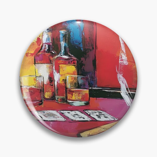 Item preview, Whiskey Smoke and Winning Hands - A Vibrant Poker Night Filled with Color Risk and Celebration designed and sold by OlfactoART Studio.
